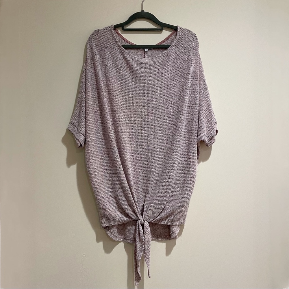 White Birch Tie Front Sweater